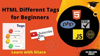 HTML tags for beginners| HTML,CSS, JavaScript SQL, PHP  |lecture 1 Part 5| Sitara Rafaqat