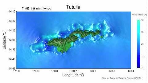 Samoa Tsunami animation from numerical model