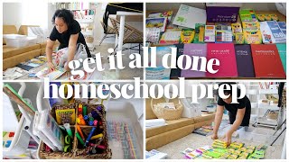 HOW I PREP & ORGANIZE MY HOMESCHOOL CURRICULUM AND SCHOOL SUPPLIES for our  SCHOOL YEAR !