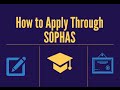 How to Apply Through SOPHAS