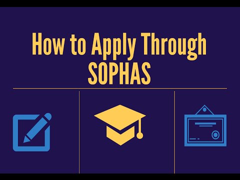 How to Apply Through SOPHAS