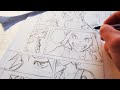 Sketching Full Manga Page | Anime Manga Drawing