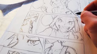 Sketching Full Manga Page | Anime Manga Drawing screenshot 5