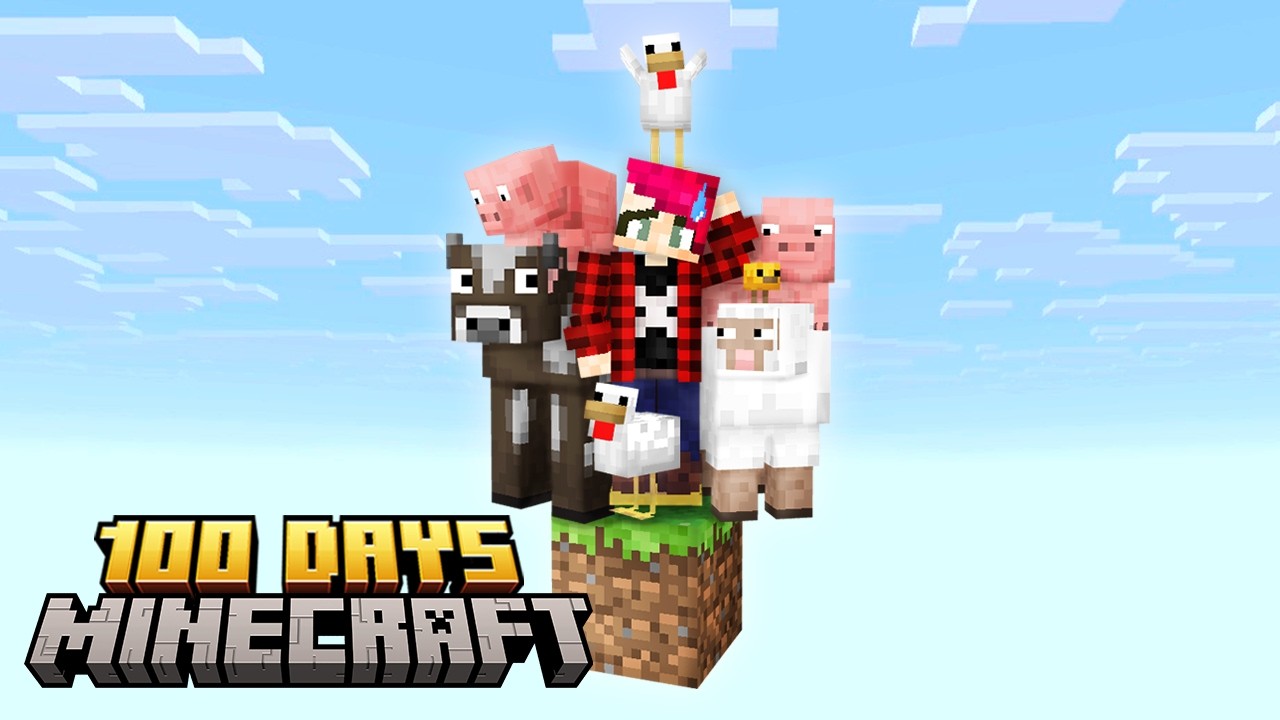 Welcome to the Sky Farm | Minecraft | 100 Days on an Infinite Block (Days 1 - 10)