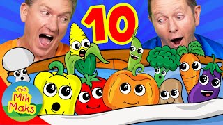 Ten in the Bed Vegetables | Kids Songs & Nursery Rhymes | The Mik Maks