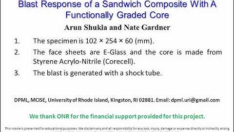 Blast Response of a Sandwich Composite with a Functionally Graded Core_3 layer