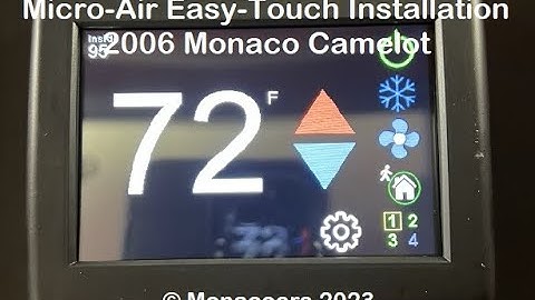 Micro-Air Easy-Touch RV357 Thermostat Installation