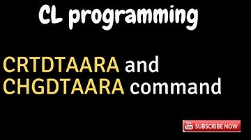 CRTDTAARA and CHGDTAARA commands