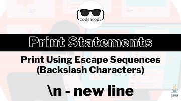 How to print using Escape Sequences(\n) | Java | Print Statements | Question 4
