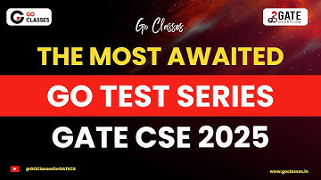 GO Test Series - GATE CSE 2025 | GATEOverflow + GO Classes Test Series | #GoTestSeries #GateCSE