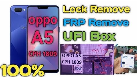 Oppo A5 CPH1809 Pattern Lock & Frp Done With Ufi box 100% working
