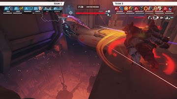 Overwatch - Zarya Bot Resisting Knockback Bug... (Replay Moment - Hard Bots)