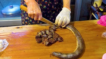 [부산 로컬 현지인 맛집] 수영구 민락동 민락골목시장 밀양분식 Part 2 수제 순대 찹쌀순대 땡초순대 내장 허파 간 Korean food sundae pork intestines