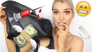WHATS IN MY BAG (tampons, drugs, stolen items!) | Natalie Boucher