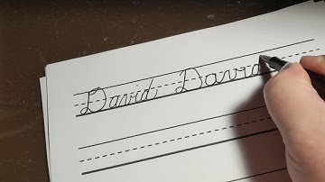 How to Write Your Name in Cursive (David)