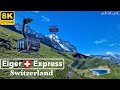  8k  eiger express grindelwald suisse  tlcabine tricable  allerretour  vido 8k u.