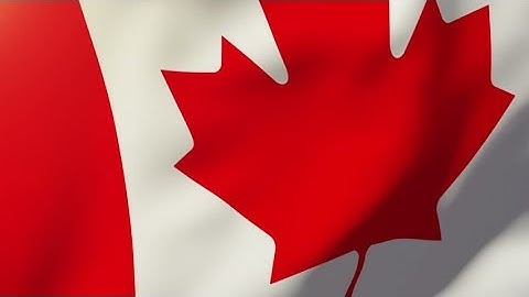 4K Canada flag waving in the wind. Looping sun rises style. Stock video