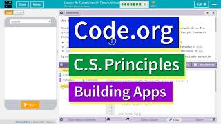 Functions with Return Values Lesson 16.8 Tutorial with Answers Code.org CS Principles