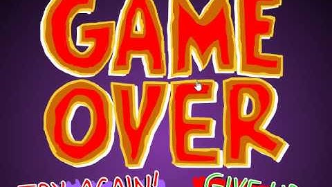 The Impossible Quiz 2 Game Over Screen