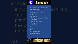 Example of malloc() Function in C | Memory allocation #shorts #viral #omishatech #cprogramming