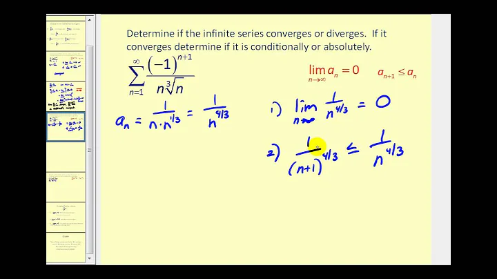 Absolutely and Conditionally Convergent Series