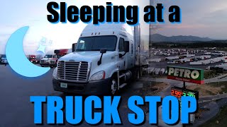 Sleeping at a Truck Stop  Taking showers, Coffee, Sleeping in a SemiTruck | Regional Trucking