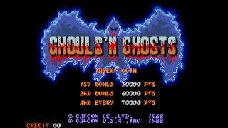 (Arcade) Ghouls 'N Ghosts/Daimakaimura Completed 1 Credit - 1cc, 1080p60