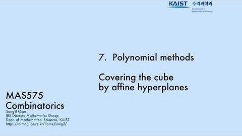7.8.  Covering the cube by affine hyperplanes (fixed)