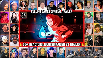 🔥🔥50+ Reactors JUJUTSU KAISEN SEASON 3 CULLING GAME OFFICIAL TRAILER REACTION MASHUP #jujutsukaisen