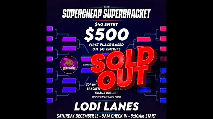 $600 FIRST PLACE | SUPERCHEAP SUPERBRACKET | 70 BOWLERS | LODI LANES
