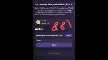 Get Involved, Earn, and Collect! | Part 3 | TapSwap Video Code | 20 November Tapswap New code Today