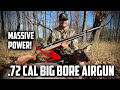 Big bore airgun deer hunting with the 72 cal aea zeus  donnyfl suppressor massive power