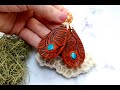 Realistic Leather Earrings with Turquoise Stones Made Out of Polymer Clay. Jewelry Project. How To