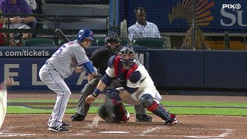 NYM@ATL: Wright scores on a wild pitch by Perez