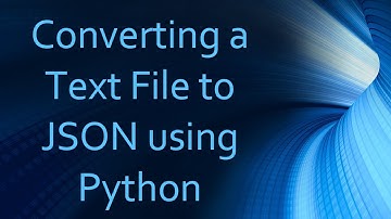 Converting a Text File to JSON using Python