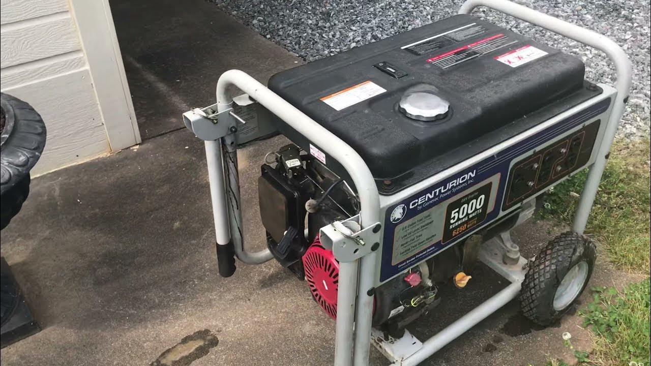 Centurion 5000 Generator by Generac Runs Great! - YouTube