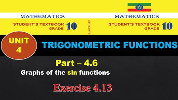 New Curriculum Grade 10 mathematics Tutorial unit 4 part 6/Graphs of the sin functions,