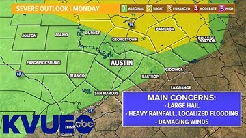 Live radar: Strong to severe storms possible in Austin on Memorial Day
