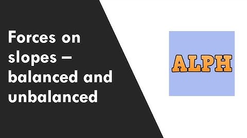 Forces on slopes - A-level physics