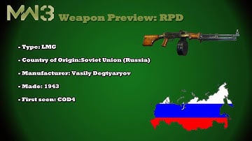 MW3 Guns - RPD (MW3 Weapons previews Part 4)