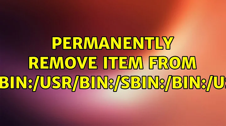 Permanently Remove Item from `$PATH`