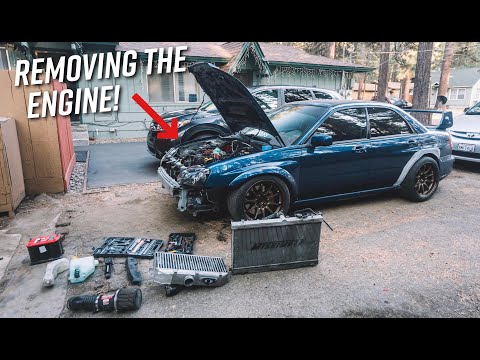 Removing My Subaru STI ENGINE!