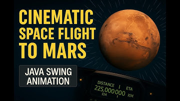Cinematic Space Flight to Mars | Java Swing Animation (3 Minute Journey)