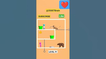 📍❤ save the love pins  puzzle game level 91 pull the pin. stick game gameplay #happygames #fungame