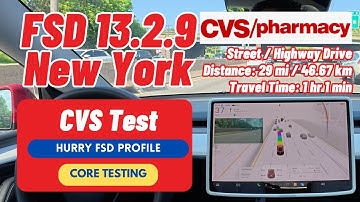 This is Tesla FSD Supervised v13.2.9 CVS Test | HURRY FSD Driving Profile