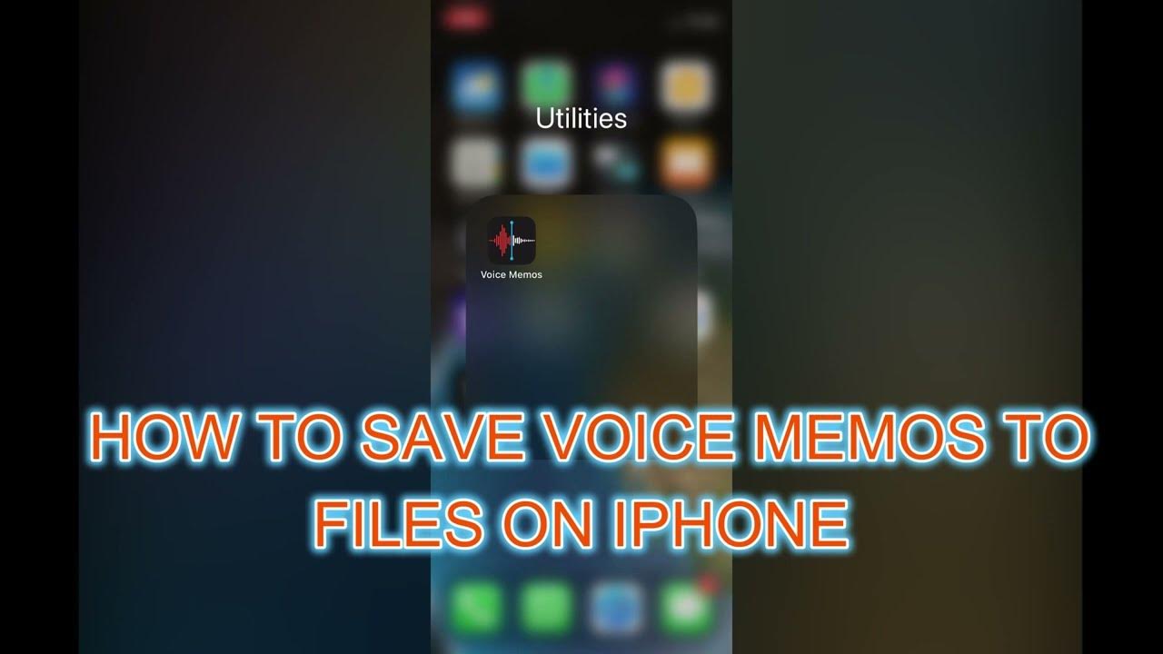 How To Save Voice Memo Texts On Iphone