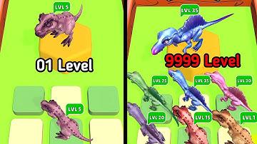 Dino Run 3D : Merge Dinosaur run game in MAX LEVEL ⭐ Merge Simulator Battles ( Satisfying games )