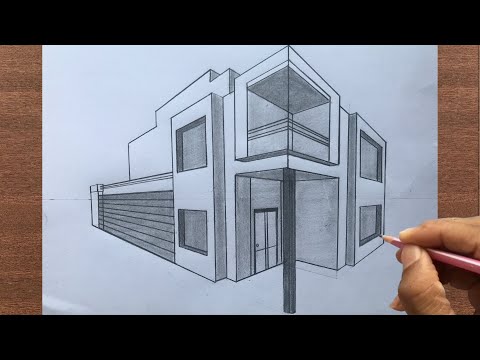 How To Draw Using Two-Point Perspective: Draw A House Step-by-step