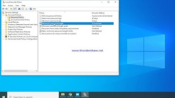 How to enabled minimum password length on Windows 10 using Local Security Policy
