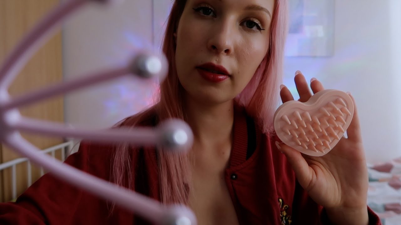 [ASMR] robię Ci masaż głowy i rozczesuję włosy (osobista uwaga, relaksujące spa dla skóry głowy)